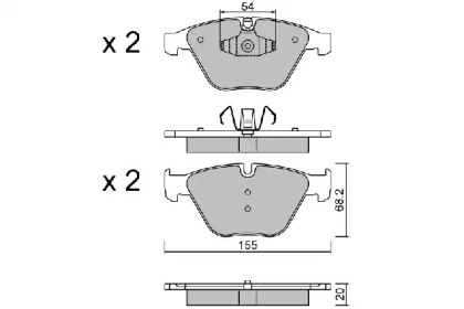 Комплект тормозных колодок (AISIN: BPBM-1008)